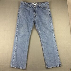 Harley Davidson Jeans Mens 40x32‎ Original Bootcut Biker Distressed Faded Light